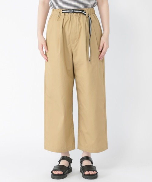 studio CLIP（スタディオクリップ）の「【撥水/UV/防汚】レジャーガチャベルト付きワイドパンツ（その他パンツ・レディース・ブラック/ベージュ/カーキ・FREE）」の7枚目の写真