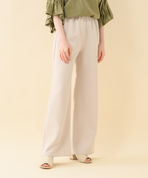 Paradise Picnic（パラダイスピクニック）の「CYAN ウエストギャザーカラーワイドパンツ（その他パンツ・レディース・ブラック/グリーン/アイボリー・FREE）」の2枚目の写真