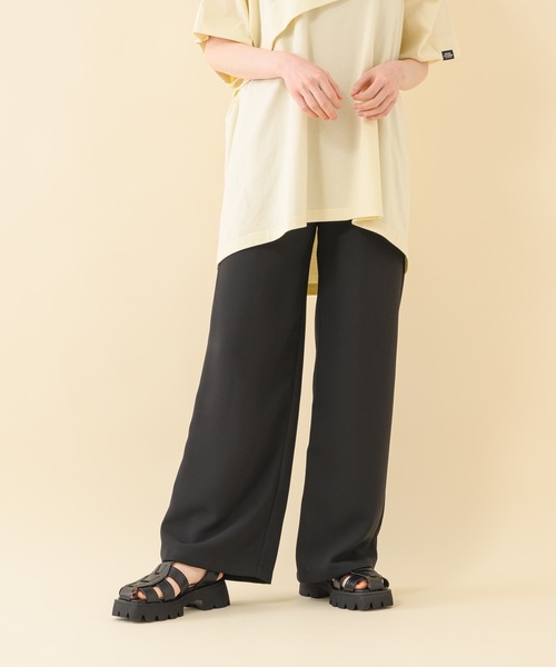 Paradise Picnic（パラダイスピクニック）の「CYAN ウエストギャザーカラーワイドパンツ（その他パンツ・レディース・ブラック/グリーン/アイボリー・FREE）」の3枚目の写真