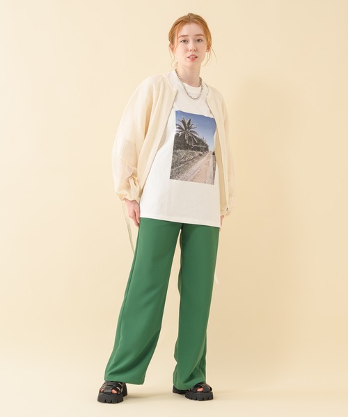 Paradise Picnic（パラダイスピクニック）の「CYAN ウエストギャザーカラーワイドパンツ（その他パンツ・レディース・ブラック/グリーン/アイボリー・FREE）」の11枚目の写真