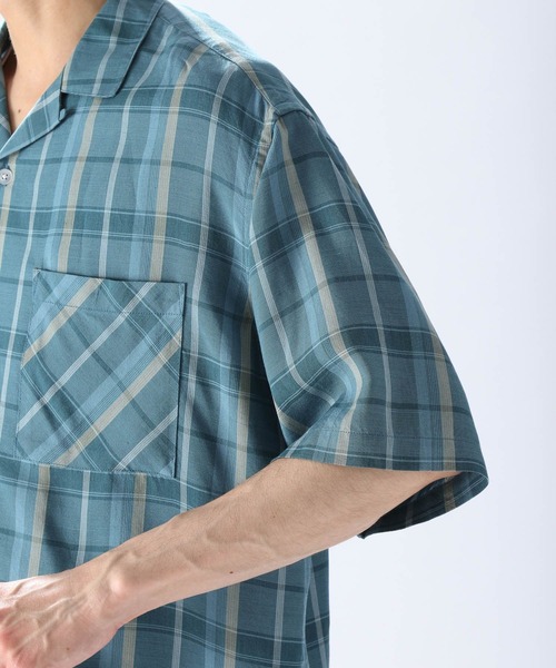 niko and（ニコアンド）の「オープンカラーチェックシャツ（シャツ