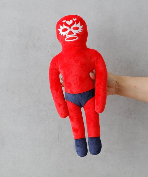 BIRTHDAY BAR(バースデイバー)の「ルチャ クッションSサイズ プロレス(クッション/クッションカバー・レディース・レッド/ブルー・フリー)」の2枚目の写真