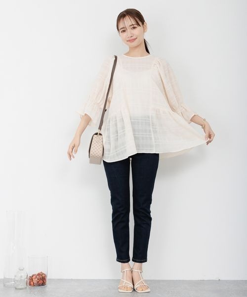 mysty woman（ミスティウーマン）の「デニムスキニーパンツ 299373（デニムパンツ・レディース・ブラック/ネイビー/ブルー系その他・SMALL/MEDIUM/LARGE）」の8枚目の写真