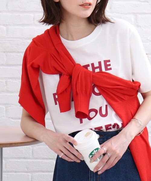 SHOO・LA・RUE(シューラルー)の「◆4段ロゴプリントTシャツ(Tシャツ/カットソー・レディース・ブラック/ホワイト系・01/02/03)」の2枚目の写真