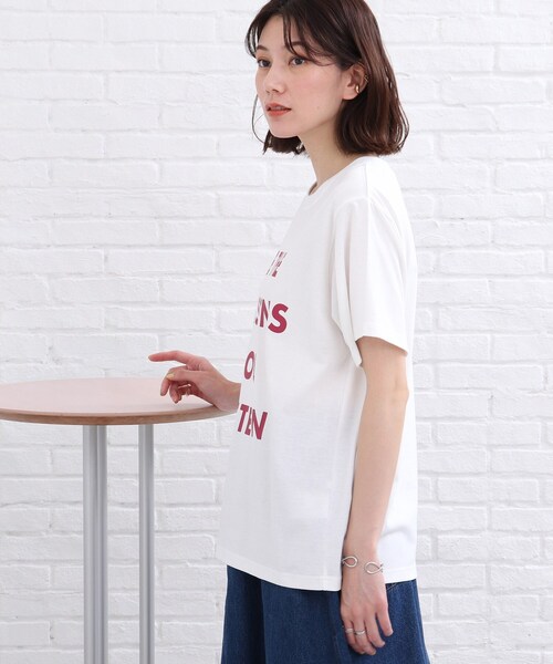 SHOO・LA・RUE(シューラルー)の「◆4段ロゴプリントTシャツ(Tシャツ/カットソー・レディース・ブラック/ホワイト系・01/02/03)」の4枚目の写真