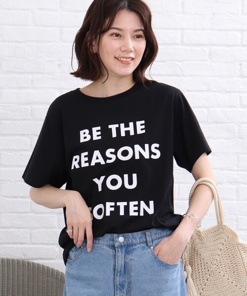 SHOO・LA・RUE(シューラルー)の「◆4段ロゴプリントTシャツ(Tシャツ/カットソー・レディース・ブラック/ホワイト系・01/02/03)」の13枚目の写真