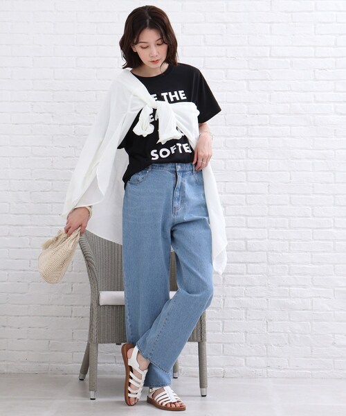 SHOO・LA・RUE(シューラルー)の「◆4段ロゴプリントTシャツ(Tシャツ/カットソー・レディース・ブラック/ホワイト系・01/02/03)」の14枚目の写真