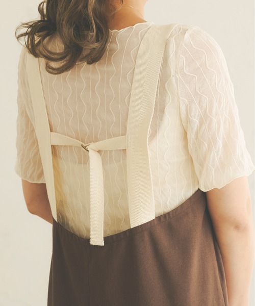 Ambre Neige(アンブルネージュ)の「リネンベルトキャミワンピース/【WEB/EC限定商品】(ワンピース・レディース・ダークブラウン/アイボリー・FREE)」の14枚目の写真