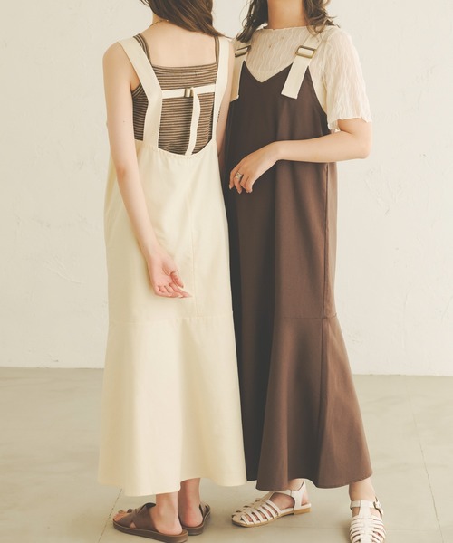 Ambre Neige(アンブルネージュ)の「リネンベルトキャミワンピース/【WEB/EC限定商品】(ワンピース・レディース・ダークブラウン/アイボリー・FREE)」の16枚目の写真