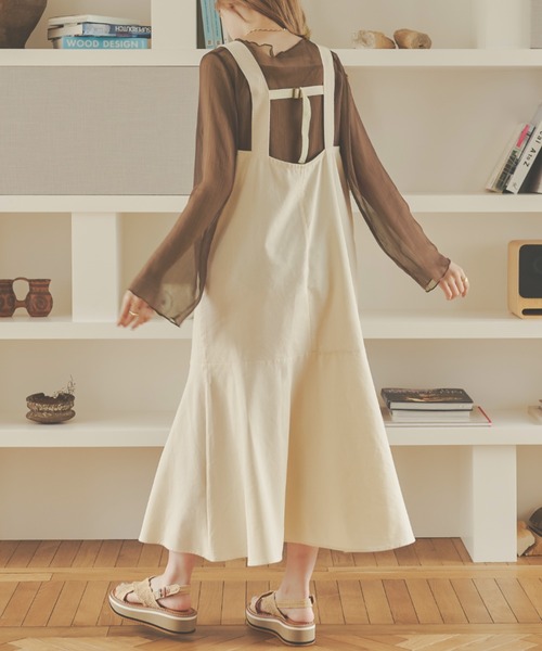 Ambre Neige(アンブルネージュ)の「リネンベルトキャミワンピース/【WEB/EC限定商品】(ワンピース・レディース・ダークブラウン/アイボリー・FREE)」の18枚目の写真