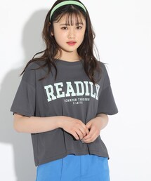 PINK-latte | 【接触冷感】ひんやりカレッジロゴTシャツ(Tシャツ/カットソー)