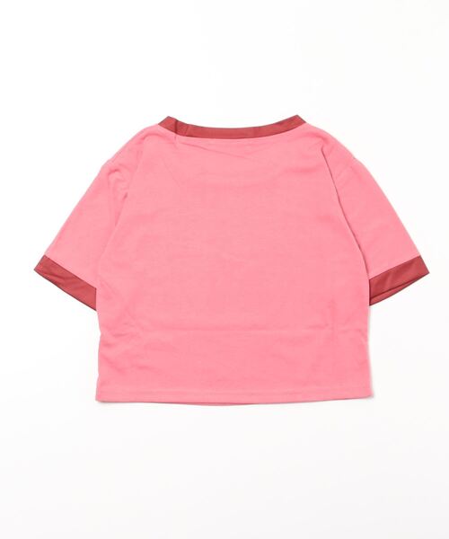 Auntie Rosa(アンティローザ)の「カレッジロゴリンガーTシャツ(Tシャツ/カットソー・レディース・ピンク・FREE)」の2枚目の写真