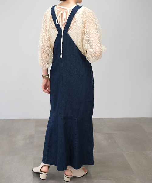 ＡＮＤＪ（アンドジェイ）の「花柄チュールレースボリューム袖トップス（シャツ/ブラウス・レディース・アイボリー・M）」の9枚目の写真