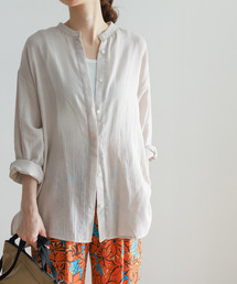 URBAN RESEARCH DOORS | ダブルガーゼバンドカラーシャツ(シャツ/ブラウス)
