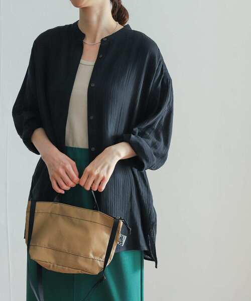 URBAN RESEARCH DOORS（アーバンリサーチドアーズ）の「ダブルガーゼバンドカラーシャツ（シャツ/ブラウス・レディース・ナチュラル/パープル/ブラック・MEDIUM）」の15枚目の写真