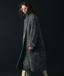 ミックスツイードボリュームステンカラーコート【MAISON SPECIAL