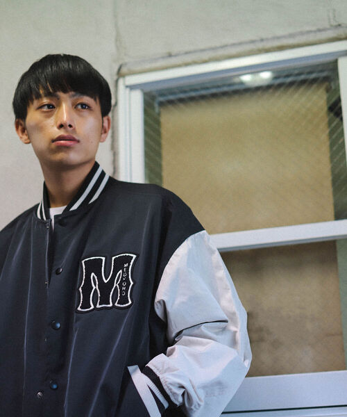 BEAMS HEART（ビームスハート）の「BEAMS HEART / ポリエステル コットン ワッペン ビッグ スタジャン（スタジャン・メンズ・ブラック/ダークグリーン・SMALL/MEDIUM/LARGE）」の6枚目の写真