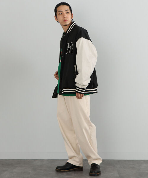 BEAMS HEART（ビームスハート）の「BEAMS HEART / ポリエステル コットン ワッペン ビッグ スタジャン（スタジャン・メンズ・ブラック/ダークグリーン・SMALL/MEDIUM/LARGE）」の8枚目の写真