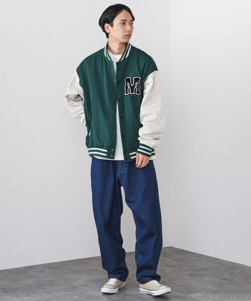 BEAMS HEART（ビームスハート）の「BEAMS HEART / ポリエステル コットン ワッペン ビッグ スタジャン（スタジャン・メンズ・ブラック/ダークグリーン・SMALL/MEDIUM/LARGE）」の12枚目の写真