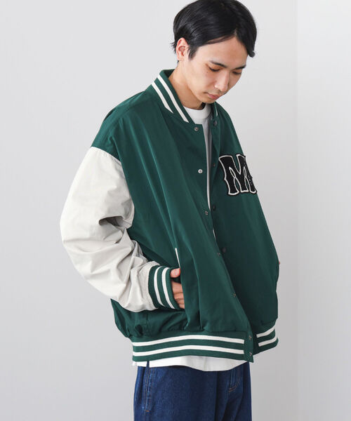 BEAMS HEART（ビームスハート）の「BEAMS HEART / ポリエステル コットン ワッペン ビッグ スタジャン（スタジャン・メンズ・ブラック/ダークグリーン・SMALL/MEDIUM/LARGE）」の13枚目の写真