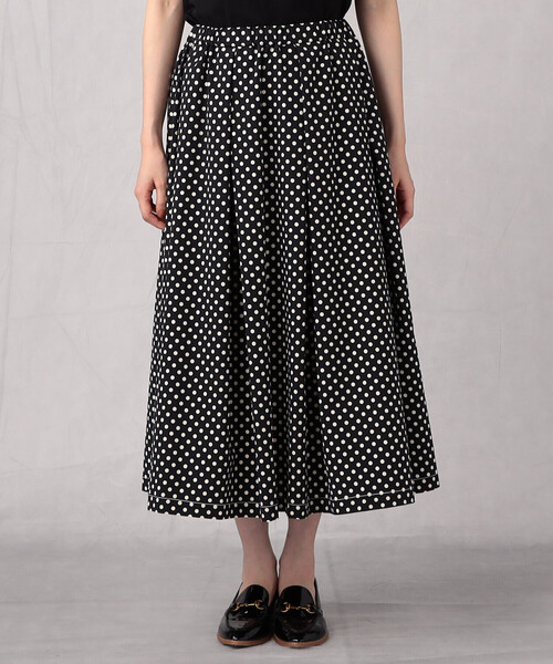 Comme　Ca　Mature（コムサマチュア）の「【セットアップ対応】＜ウォッシャブル＞ドットプリント　スカート（スカート・レディース・ブラック/ネイビー・FREE）」の8枚目の写真