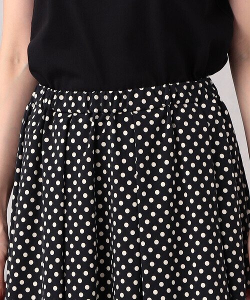 Comme　Ca　Mature（コムサマチュア）の「【セットアップ対応】＜ウォッシャブル＞ドットプリント　スカート（スカート・レディース・ブラック/ネイビー・FREE）」の11枚目の写真