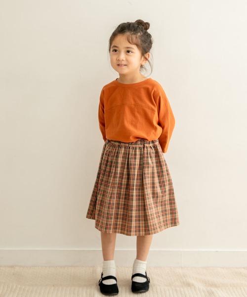 URBAN RESEARCH DOORS（アーバンリサーチドアーズ）の「梨地7分袖フットボールTシャツ(KIDS)（Tシャツ/カットソー・キッズ・オフホワイト/オレンジ系その他・120/105/135）」の15枚目の写真
