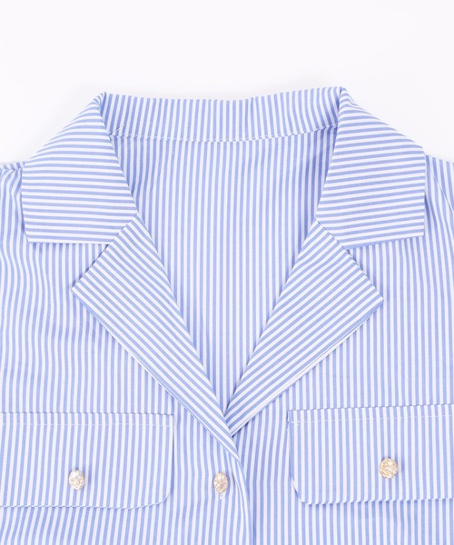 PHILLY（フィリー）の「パフスリーブストライプブラウス（シャツ/ブラウス・レディース・ベージュ/ブルー・FREE）」の10枚目の写真