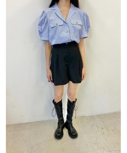 PHILLY（フィリー）の「パフスリーブストライプブラウス（シャツ/ブラウス・レディース・ベージュ/ブルー・FREE）」の19枚目の写真