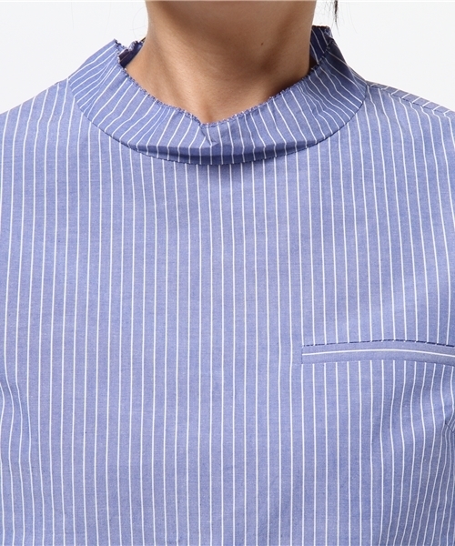 B:MING by BEAMS（ビーミングバイビームス）の「ビーミング by ビームス / スタンドカラープルオーバー（シャツ/ブラウス・レディース・ホワイト/サックスブルー/ブルー・SMALL/MEDIUM）」の12枚目の写真