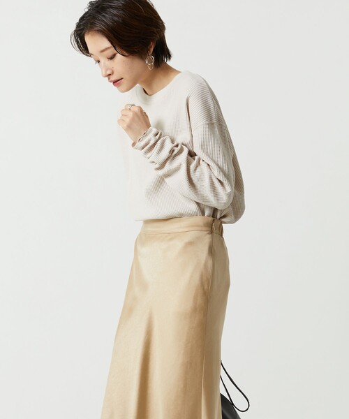 FREAK'S STORE（フリークスストア）の「【WEB限定】ワッフルチュニックプルオーバー（Tシャツ/カットソー・レディース・ナチュラル/ライトグレー/ブラック/ベージュ/ピンク/オリーブ/ブルー/ラベンダー/グリーン・ﾌﾘ-）」の11枚目の写真