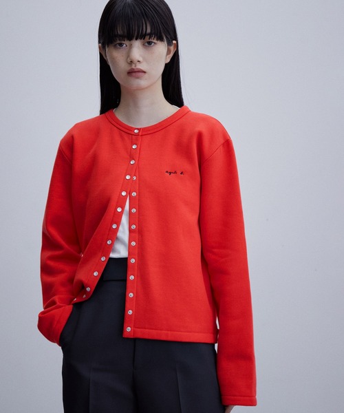 agnes b.（アニエスベー）の「【agnes b. pour ADAM ET ROPE'】CARDIGAN PRESSIONS（カーディガン/ボレロ・レディース・レッド/パープル/ブラック・S）」の14枚目の写真