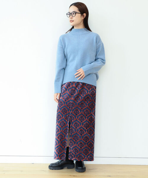 Ray BEAMS（レイビームス）の「Ray BEAMS / センターシーム ハイネックニット（ニット/セーター・レディース・ベージュ/サックスブルー/その他・ONE SIZE）」の15枚目の写真