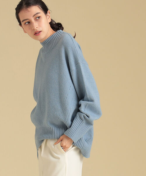 Ray BEAMS（レイビームス）の「Ray BEAMS / センターシーム ハイネックニット（ニット/セーター・レディース・ベージュ/サックスブルー/その他・ONE SIZE）」の21枚目の写真