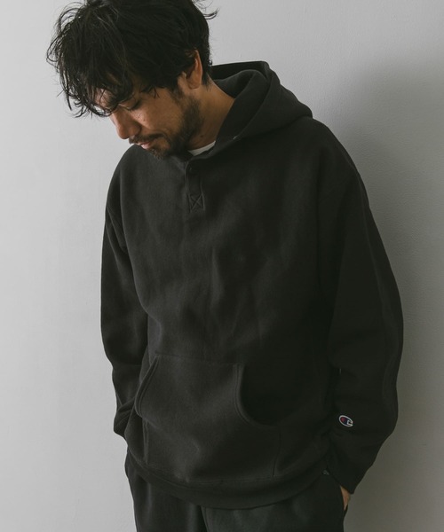 Champion(チャンピオン)の「『別注』Champion×DOORS RW HOODEDSNAPSWEAT(パーカー・メンズ・グレー/グリーン/ブラック/パープル/ネイビー/ライトブルー・LARGE/MEDIUM/X-LARGE)」の11枚目の写真