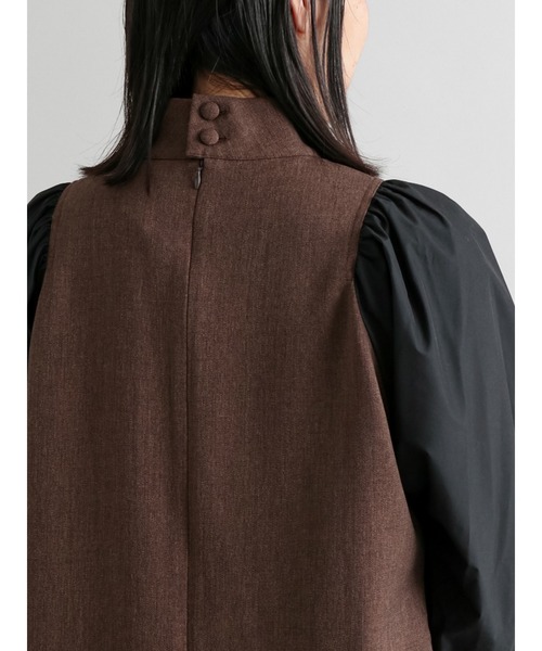 Te chichi CLASSIC（テチチクラシック）の「ハイネック切替ボリュームスリーブワンピース（ワンピース・レディース・ベージュ/ブラウン・ﾌﾘ-）」の20枚目の写真