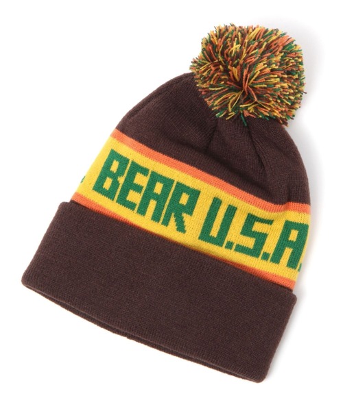 niko and...(ニコアンド)の「【Bear USA(ベア ユーエスエー)】レタードニットキャップ(ニットキャップ/ビーニー・レディース・ブラック/ブラウン・FREE)」の2枚目の写真