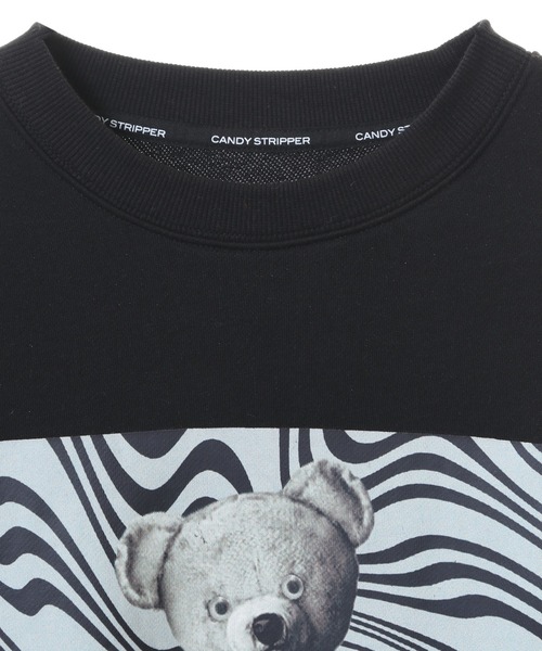 Candy Stripper（キャンディストリッパー）の「YOUR ALLY SWEAT ワンピース（スウェット・レディース・ブラック/ホワイト/パープル・2）」の5枚目の写真