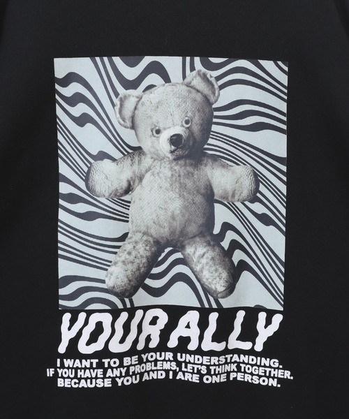 Candy Stripper（キャンディストリッパー）の「YOUR ALLY SWEAT ワンピース（スウェット・レディース・ブラック/ホワイト/パープル・2）」の8枚目の写真