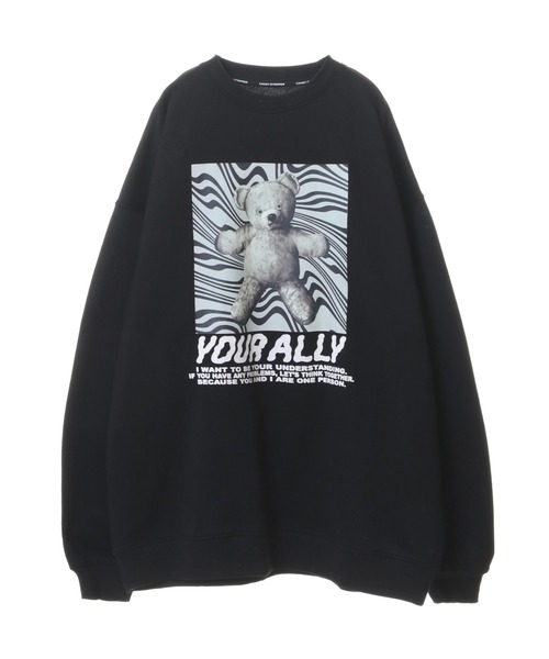 Candy Stripper（キャンディストリッパー）の「YOUR ALLY SWEAT ワンピース（スウェット・レディース・ブラック/ホワイト/パープル・2）」の22枚目の写真