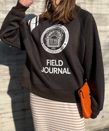 mi via loca | 裏起毛ラグランプリント入りスウェット(スウェット)