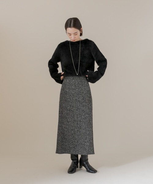 mline（エムライン）の「[mline] シャギーカーディガン（カーディガン/ボレロ・レディース・アイボリー/ブラック/ベージュ・FREE）」の15枚目の写真