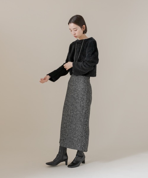 mline（エムライン）の「[mline] シャギーカーディガン（カーディガン/ボレロ・レディース・アイボリー/ブラック/ベージュ・FREE）」の16枚目の写真