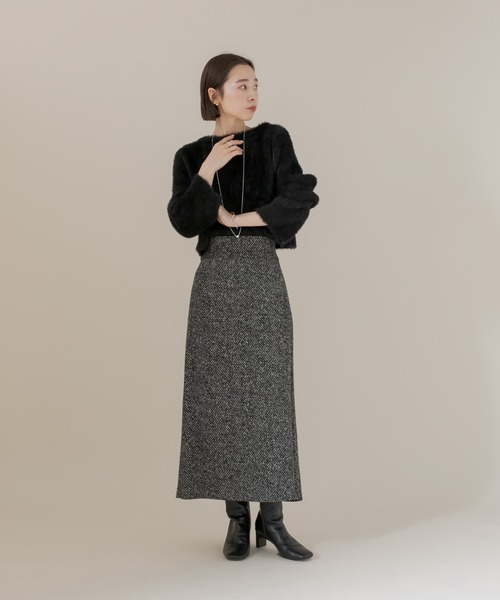 mline（エムライン）の「[mline] シャギーカーディガン（カーディガン/ボレロ・レディース・アイボリー/ブラック/ベージュ・FREE）」の18枚目の写真