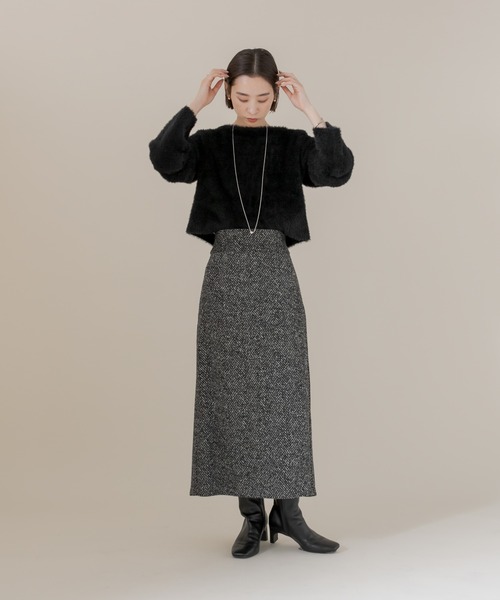 mline（エムライン）の「[mline] シャギーカーディガン（カーディガン/ボレロ・レディース・アイボリー/ブラック/ベージュ・FREE）」の19枚目の写真