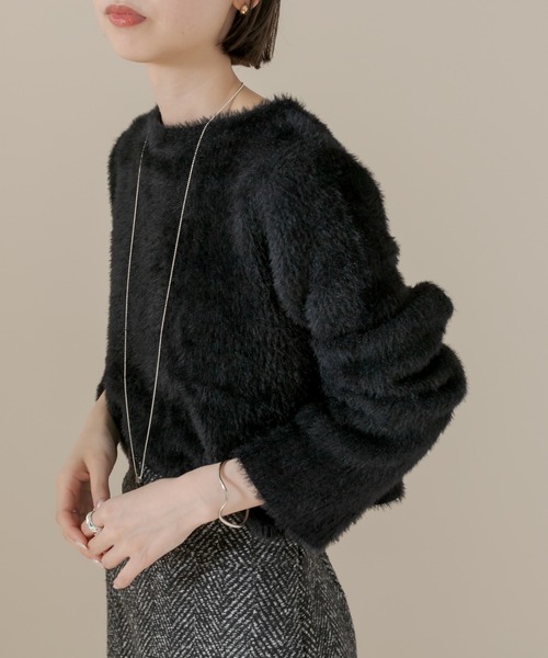 mline（エムライン）の「[mline] シャギーカーディガン（カーディガン/ボレロ・レディース・アイボリー/ブラック/ベージュ・FREE）」の22枚目の写真