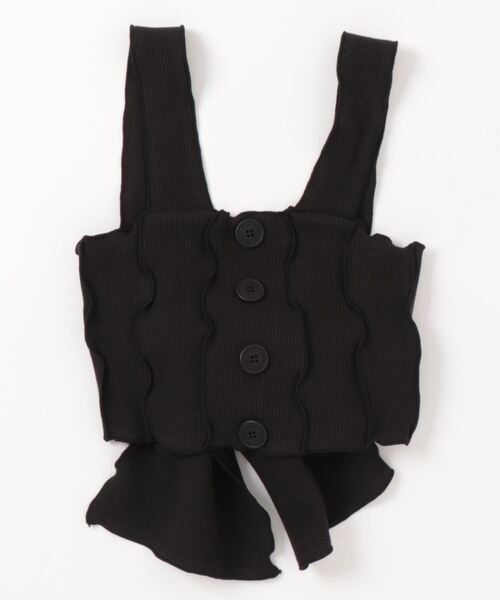 lilLilly（リルリリー）の「バイカラーリボンリブビスチェ【セットアップ対応】（その他トップス・レディース・ブラック/ホワイト/ピンク・FREE）」の14枚目の写真