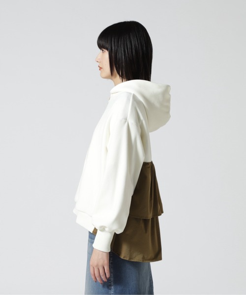 Risley（リズレー）の「Risley/リズレー/別注ストレッチコールジップ パーカー（パーカー・レディース・ブラック/ホワイト・F）」の12枚目の写真