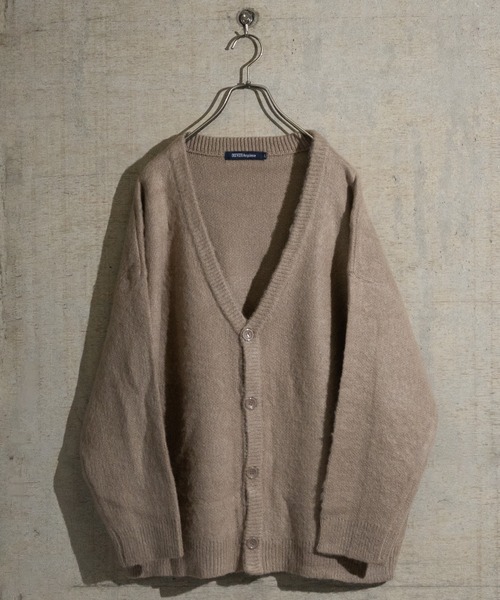 JOHN'S CLOSET（ジョンズクローゼット）の「【50】モヘアライク マルチパターン ルーズシルエット カーディガン（カーディガン/ボレロ・メンズ・ブラック系その他/ホワイト系その他2/ベージュ系その他2/ベージュ系その他/ホワイト系その他/チャコールグレー/グレー系その他/ベージュ/ブラック/パープル/ベージュ系その他5/ワイン/ブラウン系その他4/ブラック系その他4/ブラック系その他5/マスタード・MEDIUM/LARGE）」の10枚目の写真