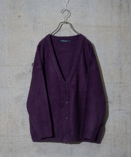 JOHN'S CLOSET（ジョンズクローゼット）の「【50】モヘアライク マルチパターン ルーズシルエット カーディガン（カーディガン/ボレロ・メンズ・ブラック系その他/ホワイト系その他2/ベージュ系その他2/ベージュ系その他/ホワイト系その他/チャコールグレー/グレー系その他/ベージュ/ブラック/パープル/ベージュ系その他5/ワイン/ブラウン系その他4/ブラック系その他4/ブラック系その他5/マスタード・MEDIUM/LARGE）」の14枚目の写真